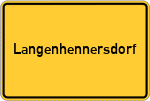 Place name sign Langenhennersdorf