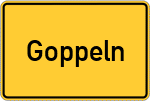 Place name sign Goppeln