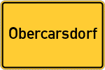 Place name sign Obercarsdorf