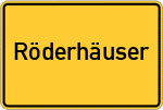 Place name sign Röderhäuser