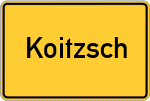 Place name sign Koitzsch