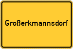 Place name sign Großerkmannsdorf