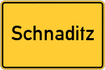 Place name sign Schnaditz