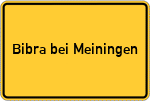 Place name sign Bibra bei Meiningen