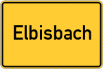 Place name sign Elbisbach