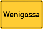 Place name sign Wenigossa