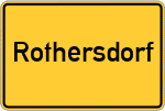 Place name sign Rothersdorf