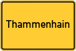 Place name sign Thammenhain