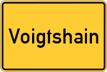 Place name sign Voigtshain
