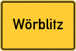 Place name sign Wörblitz