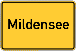 Place name sign Mildensee