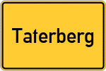 Place name sign Taterberg
