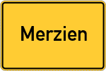 Place name sign Merzien
