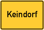 Place name sign Keindorf