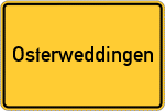 Place name sign Osterweddingen