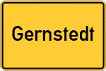 Place name sign Gernstedt