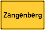 Place name sign Zangenberg