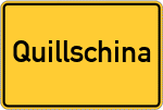 Place name sign Quillschina