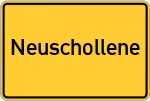 Place name sign Neuschollene