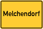 Place name sign Melchendorf