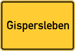Place name sign Gispersleben