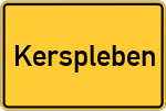 Place name sign Kerspleben