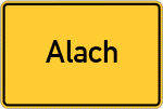 Place name sign Alach