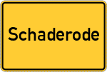 Place name sign Schaderode