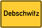 Place name sign Debschwitz