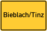 Place name sign Bieblach/Tinz
