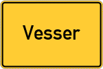 Place name sign Vesser
