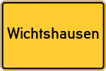 Place name sign Wichtshausen
