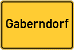Place name sign Gaberndorf