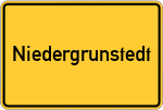 Place name sign Niedergrunstedt