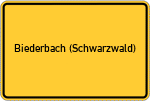 Place name sign Biederbach (Schwarzwald)