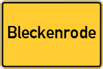 Place name sign Bleckenrode