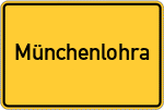 Place name sign Münchenlohra