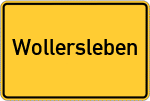 Place name sign Wollersleben