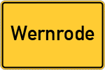 Place name sign Wernrode