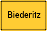 Place name sign Biederitz