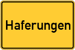 Place name sign Haferungen