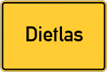 Place name sign Dietlas