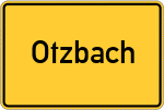 Place name sign Otzbach