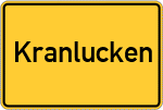 Place name sign Kranlucken