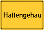 Place name sign Hattengehau