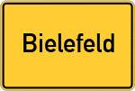 Place name sign Bielefeld