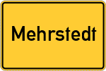 Place name sign Mehrstedt