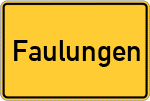 Place name sign Faulungen