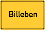 Place name sign Billeben