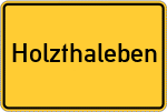 Place name sign Holzthaleben